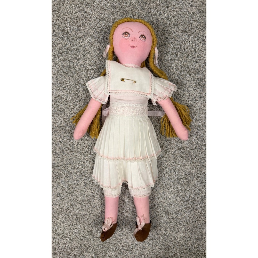 Benedicte Reveilhac French Rag‎ Doll Hand Painted Vintage 1995 Signed Lace Dress